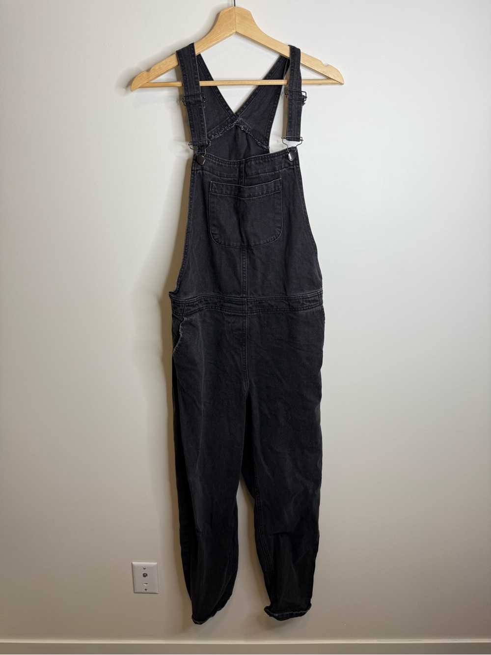 ASOS Washed Black Denim Overalls size 8